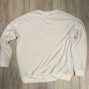 ALO Yoga Cream Crewneck Sweater